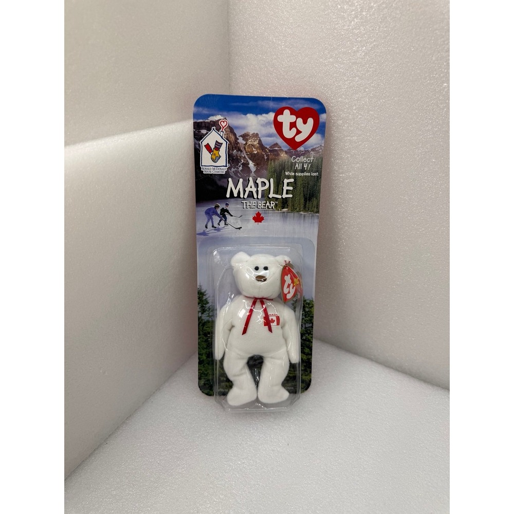 Vintage 1999 Ty Teenie Beanie Babies Maple The Bear Canada McDonald's NIP Sealed